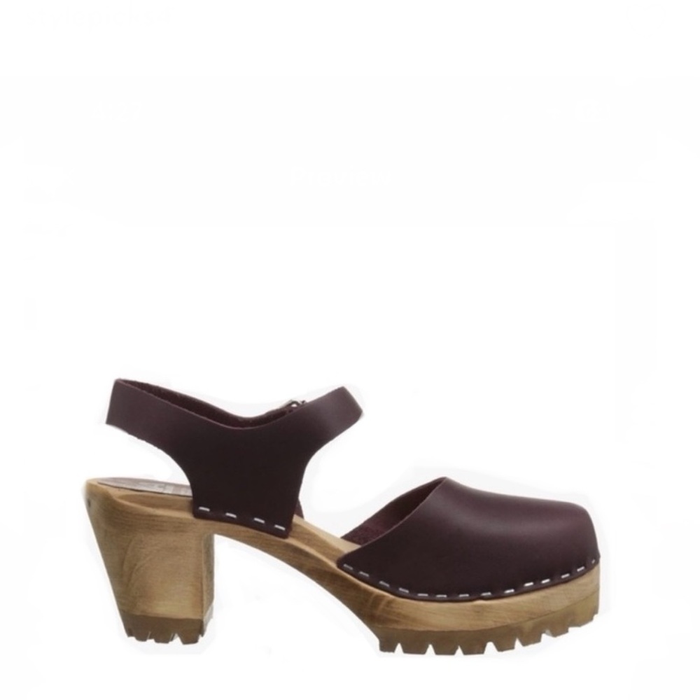 MIA Abba clog sandals in wine purple 40